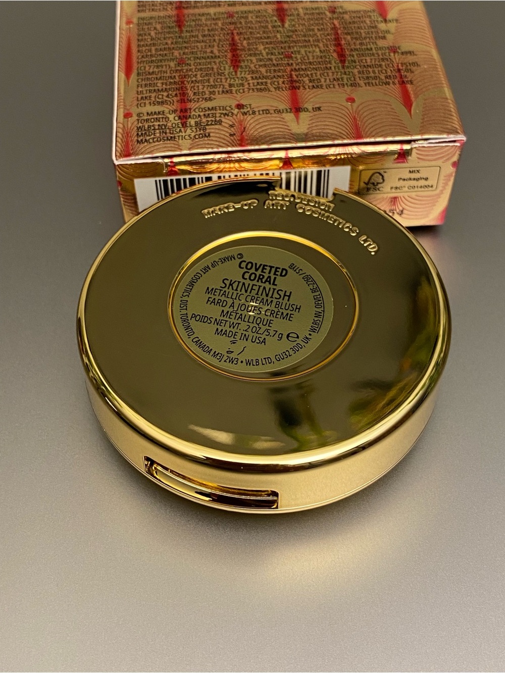 MAC “Coveted Coral” Skinfinish Metallic Cream Blush - Picture 3 of 5